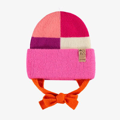 Tuque multicolore en tricot, bébé