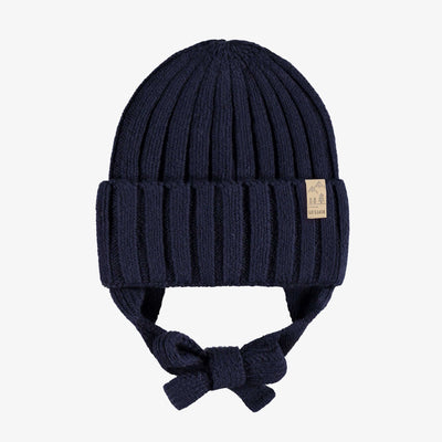 Tuque bleu marine en tricot, bébé