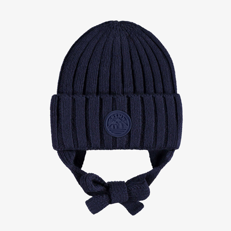 Tuque bleu marine en tricot, bébé