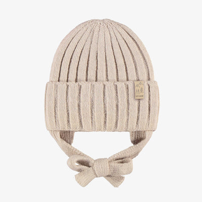 Tuque crème en tricot, bébé