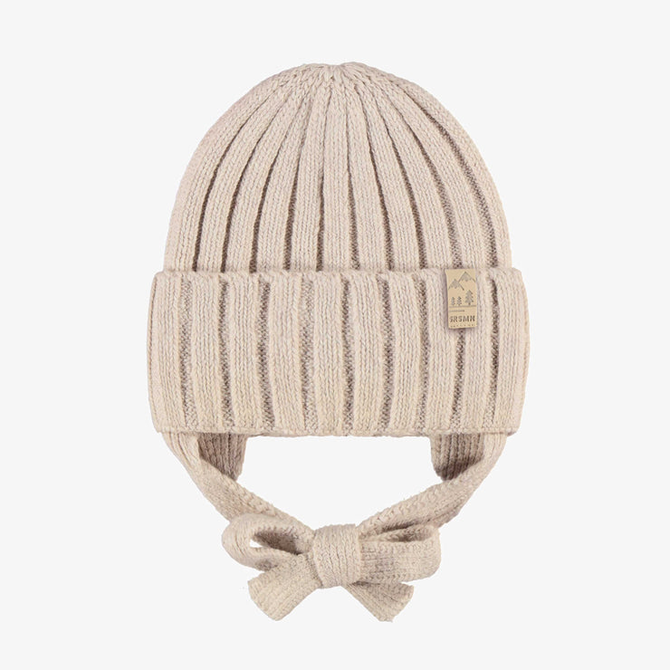 Tuque crème en tricot, bébé