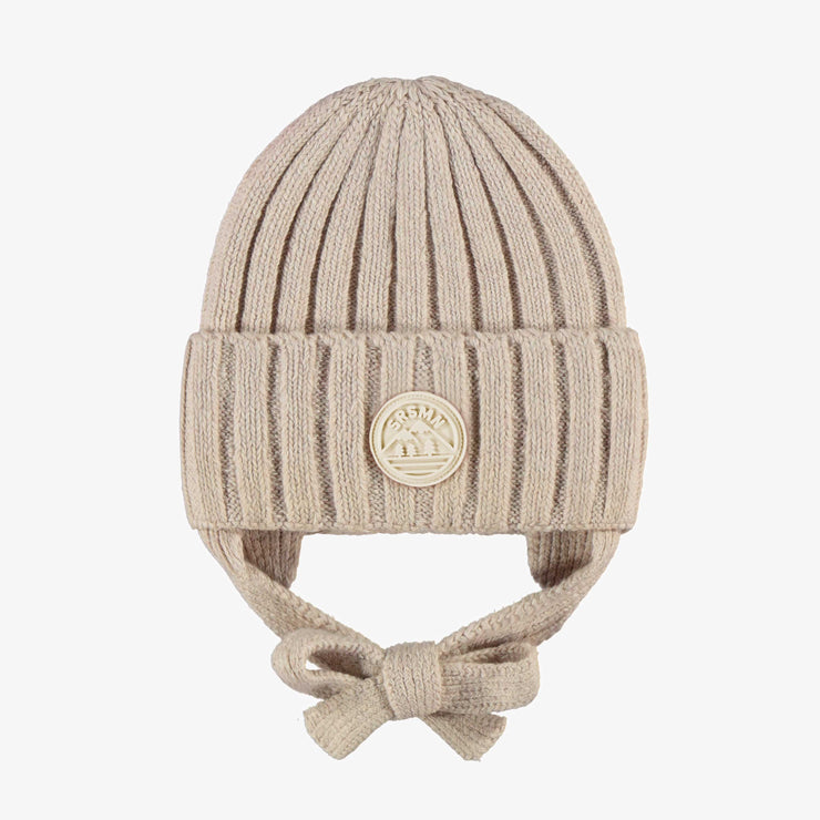 Tuque crème en tricot, bébé