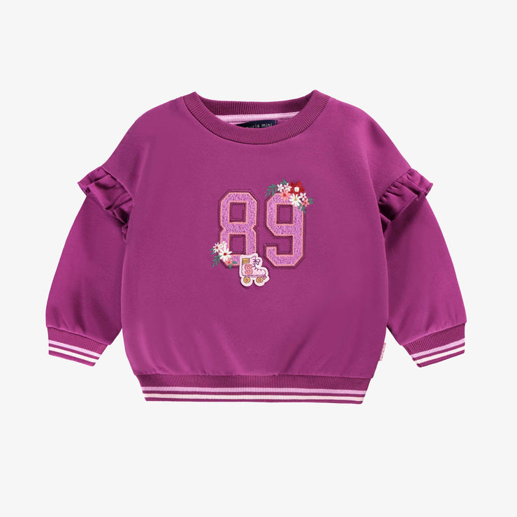 Chandail mauve avec broderie, bébé