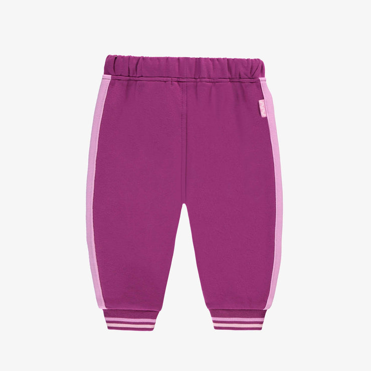 Dos du pantalon mauve style jogger, bébé