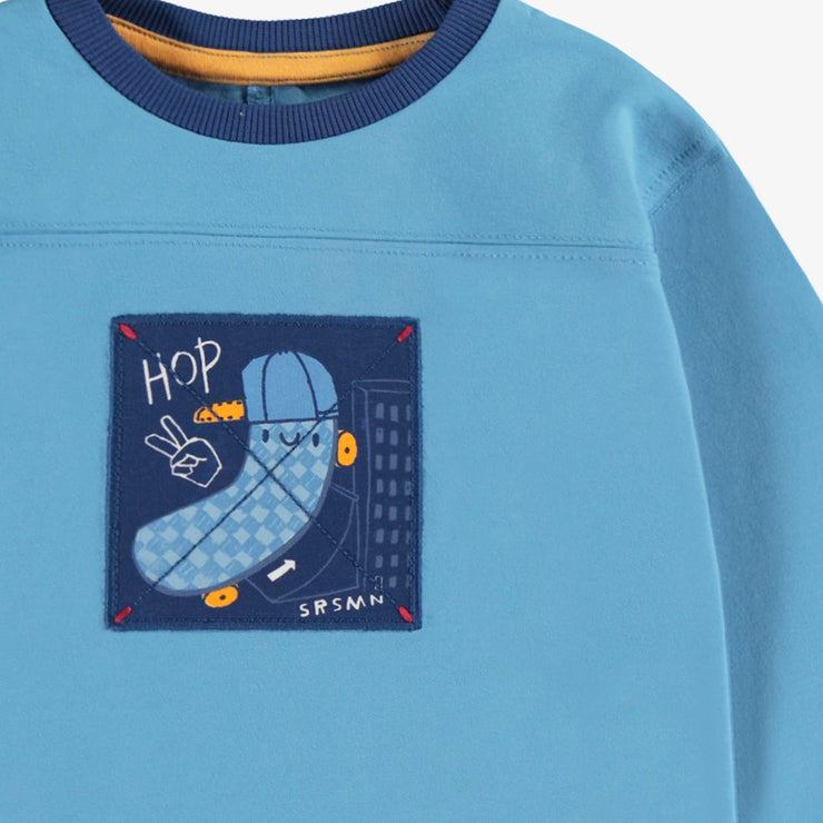 T-shirt bleu à illustration brodée, bébé