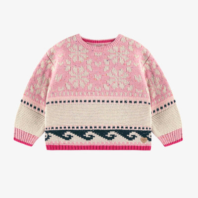 Chandail rose en tricot, bébé