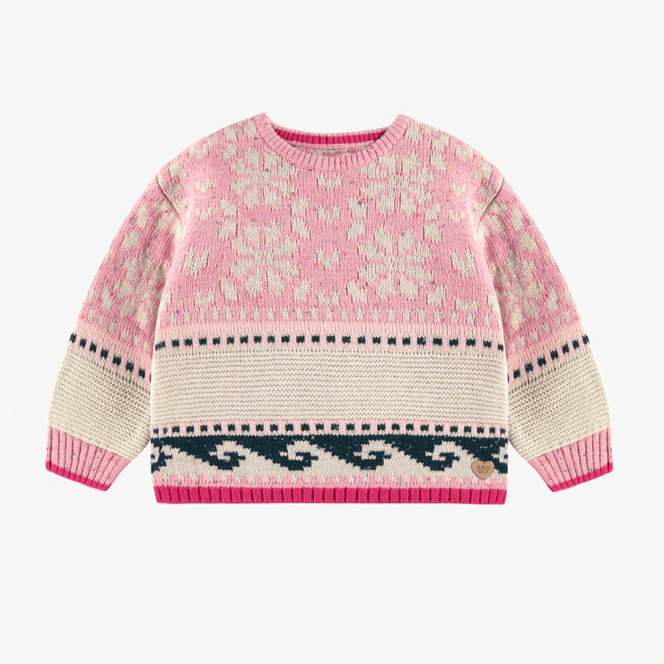 Chandail rose en tricot, bébé