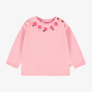 T-shirt rose à motif floral, bébé