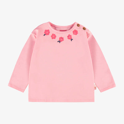 T-shirt rose à motif floral, bébé