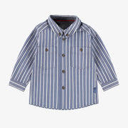 Chemise bleue à rayures, bébé