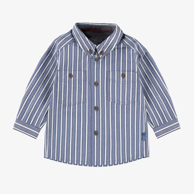 Chemise bleue à rayures, bébé