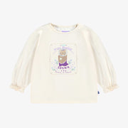 T-shirt crème avec illustration, bébé