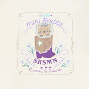 Zoom détails du t-shirt crème avec illustration, bébé