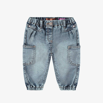 Jean bleu avec poches style cargo, bébé