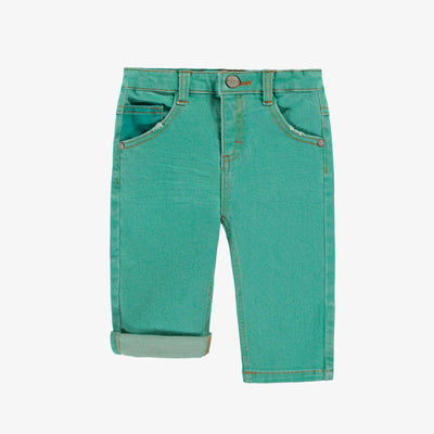 Jean turquoise coupe régulière, bébé