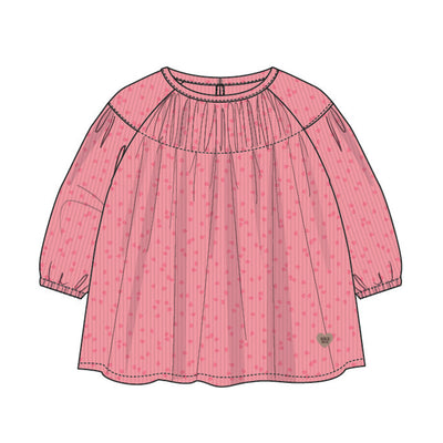 Robe rose à motifs, bébé
