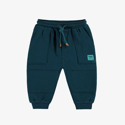 Pantalon bleu sarcelle style jogger, bébé