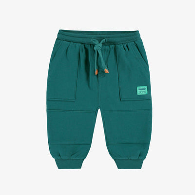 Pantalon bleu sarcelle style jogger, bébé