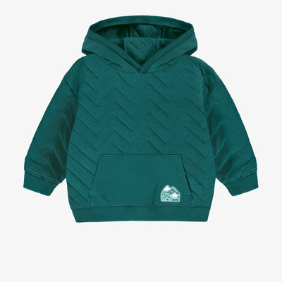 Chandail bleu sarcelle en jersey matelassé, bébé