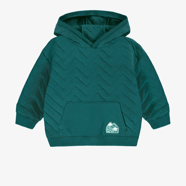 Chandail bleu sarcelle en jersey matelassé, bébé