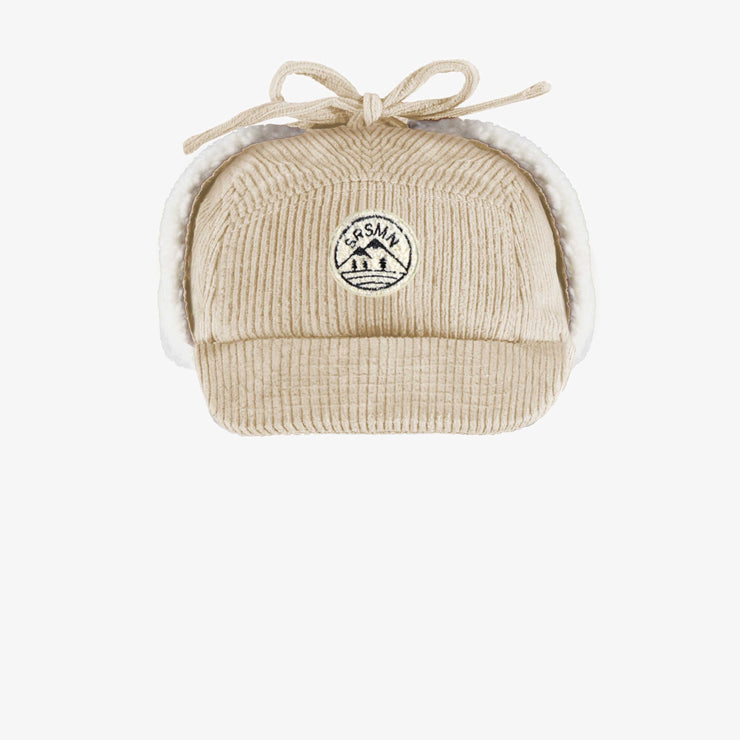 Casquette crème en velours côtelé, bébé