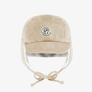 Casquette crème en velours côtelé, bébé