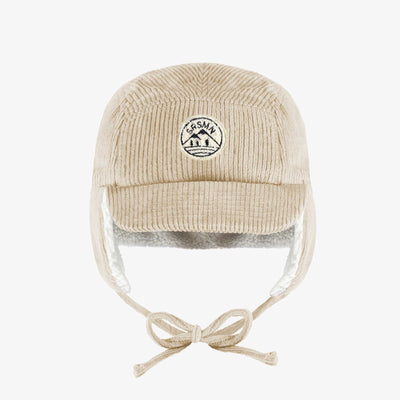 Casquette crème en velours côtelé, bébé