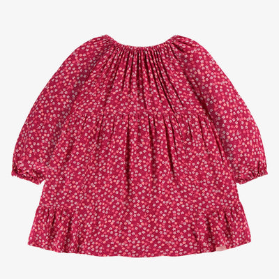 Robe rose framboise à motif floral, bébé