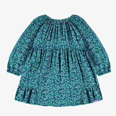 Robe turquoise à motif floral, bébé