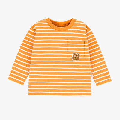 T-shirt orange à rayures, bébé 