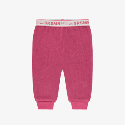 Pantalon rose en polar, bébé