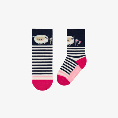 Chaussettes bleu marine à rayures, bébé