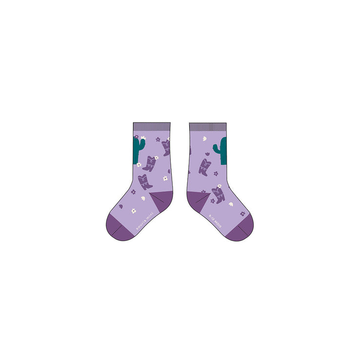 Chaussettes mauves à motifs, bébé