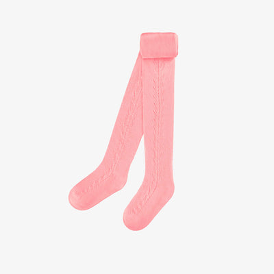 Collant rose avec motif en pointelle, bébé