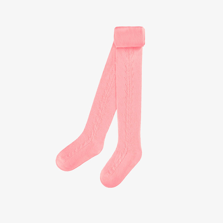 Collant rose avec motif en pointelle, bébé