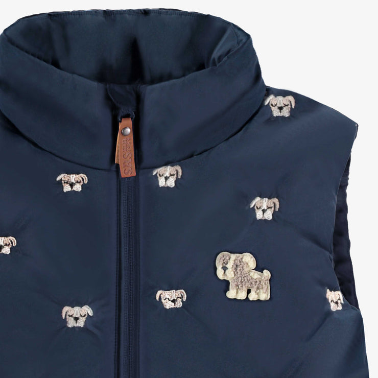 Veste doudoune légère sans manches bleu marine, enfant