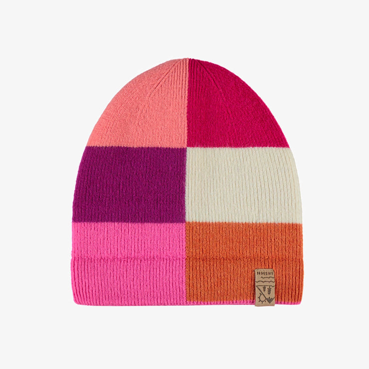 Tuque multicolore en tricot, enfant