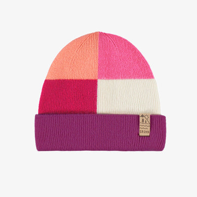 Tuque multicolore en tricot, enfant
