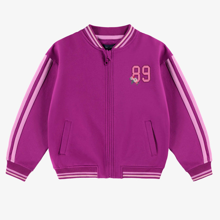 Veste mauve avec broderie, enfant  || Purple jacket with embroidery child