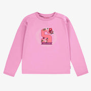T-shirt mauve avec imprimé, enfant
