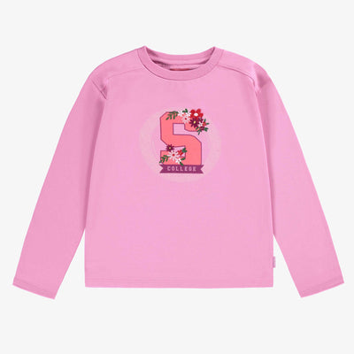 T-shirt mauve avec imprimé, enfant