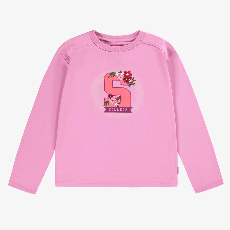 T-shirt mauve avec imprimé, enfant