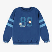 Chandail bleu avec broderie, enfant