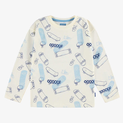 T-shirt crème avec imprimé, enfant
