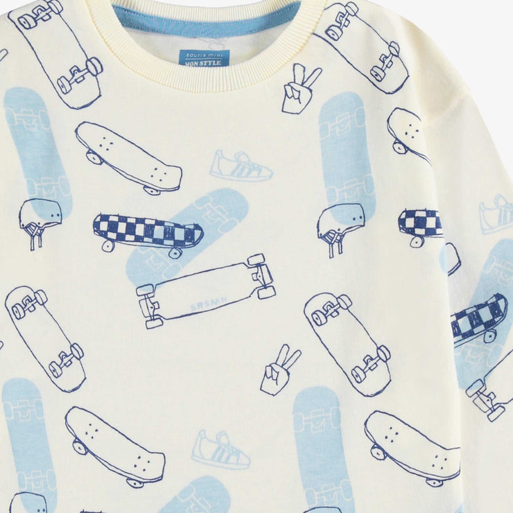 Zoom imprimés du t-shirt crème avec imprimé, enfant