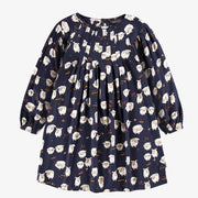 Robe bleu marine à motifs, enfant