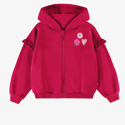 Veste fuchsia à capuchon, enfant
