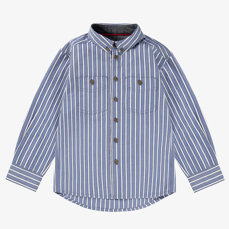 Chemise bleue à rayures, enfant