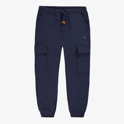 Pantalon bleu marine style jogger, enfant 