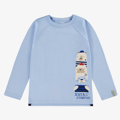 T-shirt bleu avec illustrations, enfant